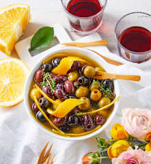 Orange Marinated Olives