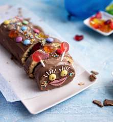 Rolo de chocolate colorido