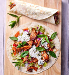 Wrapy z shawarmą z boczniaków