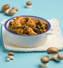 Hendlgulasch mit Pilzen