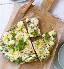 Omelette grecque vapeur  à la feta et menthe
