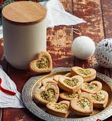 Cuori al cioccolato e pistacchio