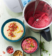 Houmous classique ou à la betterave