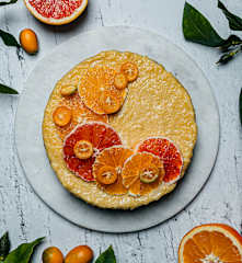 RAW pomerančový dort s mandlemi