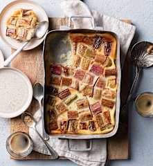 Rhubarb Vanilla Flan