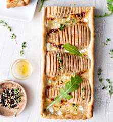 Tarte de pera e queijo Brie