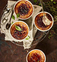 Houbový crème brûlée
