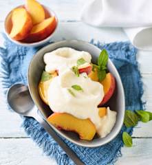 Gelado macio de pêssego