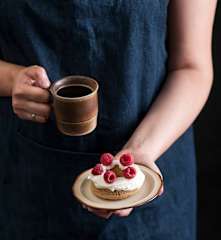 Donaty z mąki gryczanej z kremem waniliowym