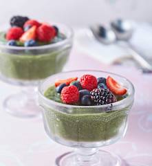 Helado de espirulina