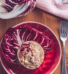 Risotto radicchio, speck e taleggio