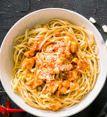 Tallarines a la amatriciana