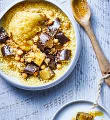 Couscous au poulet et aux aubergines
