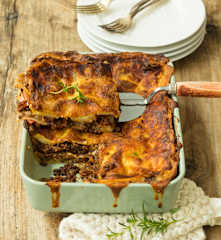 Belugalinsen-Lasagne