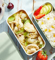 青椒巴沙鱼米饭便当