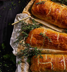 Lombinhos de Natal com três recheios em massa folhada