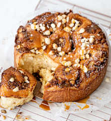Magnolia Kitchen macadamia and white chocolate brioche scrolls
