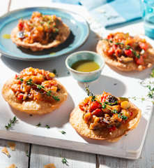 Mini coca con ratatouille