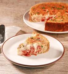 Quiche de frango com tomates