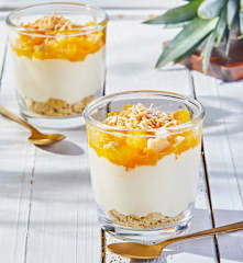 Parfaits Piña colada façon gâteau au fromage