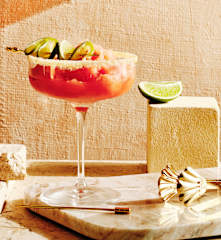 Virgin watermelon margarita