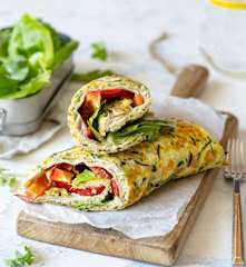 Wrapy z cukinii z serkiem i szynką (low carb)