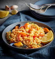 Risotto con frutos del mar