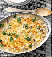 Biltong, Mushroom and Feta Paptert