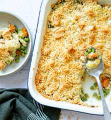 Crumble de légumes au parmesan
