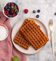 Gofry dyniowe na mące ryżowej