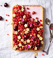 Tarta de queso y frutos rojos