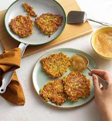 Luxemburger Erdäpfel-Rösti mit Apfelmus