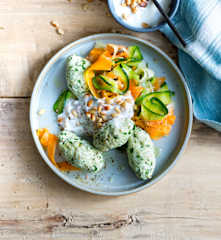 Boulettes de dinde, tagliatelle de légumes