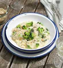 Risotto de brocoli-parmesan aux noisettes