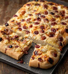 Grape, Brie and Rosemary Flatbread