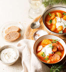 Goulash dos maneras: vegano y con carne