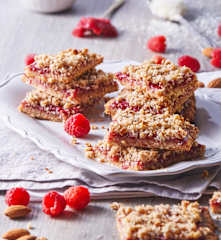 Barritas de frambuesa sin gluten