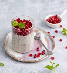Muzlu ve Narlı Chia Puding