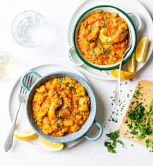 Arroz con sepia y cigalas