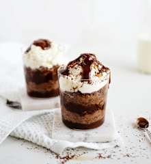 Mousse al cioccolato e caramello salato