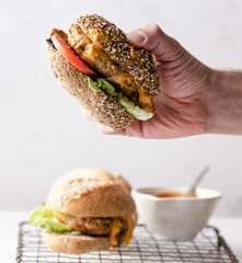 Kanapki z burgerem i cheddarem