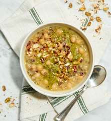 Chickpea and Lentil Soup with Dukkah