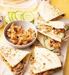 Piadina con pollo y berenjena