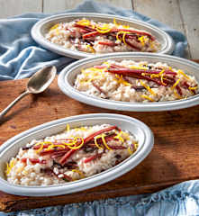 Risotto rabarbaro, zenzero e limone