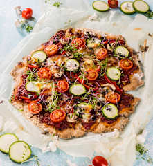 Sommerliche Gemüsepizza (glutenfrei)