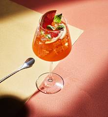 Spritz analcolico basilico e pompelmo