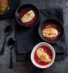 Cheesecake déstructuré aux fraises