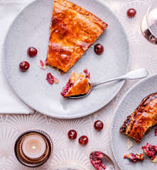 Galette des Rois aux cerises noires