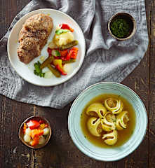 Menù: Pipe ripiene in brodo; bollito con giardiniera (Bimby Friend)