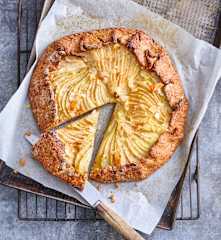 Tarte rustique aux poires, pâte brisée à la purée d’amande